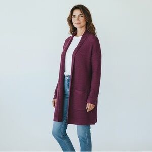 Calia by Carrie Underwood purple long cardigan sweater size XS